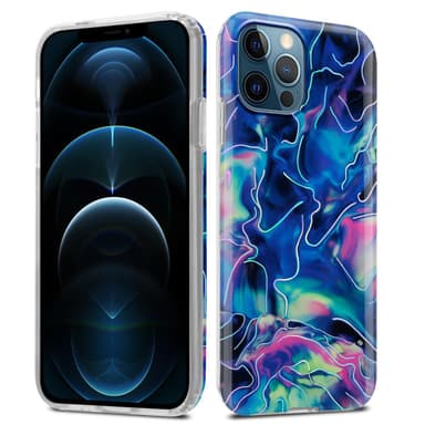 iPhone 12 PRO MAX Suojakuori Lompakkokotelo (Sininen)