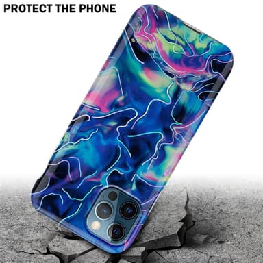 iPhone 12 PRO MAX Suojakuori Lompakkokotelo (Sininen)
