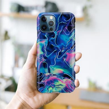 iPhone 12 PRO MAX Suojakuori Lompakkokotelo (Sininen)