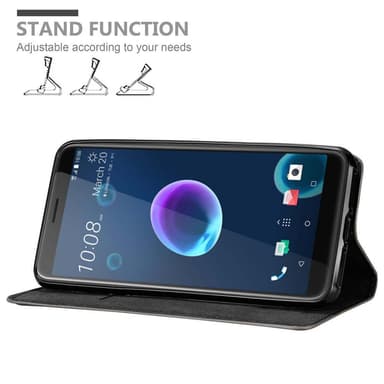 HTC Desire 12 Suojakuori Lompakkokotelo (Ruskea)