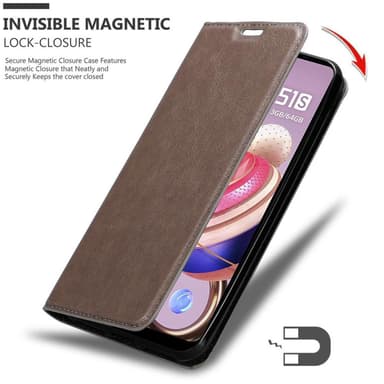 LG K51S Suojakuori Lompakkokotelo (Ruskea)