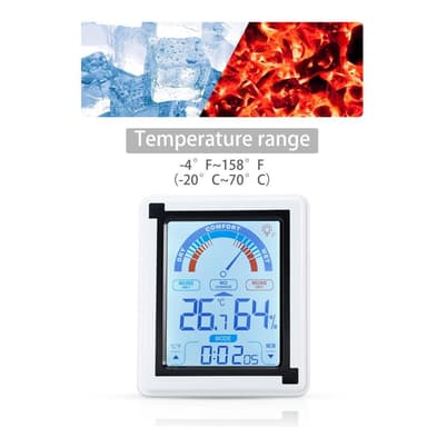 Lämpömittari LCD kosketuslämpömittari kellolla
