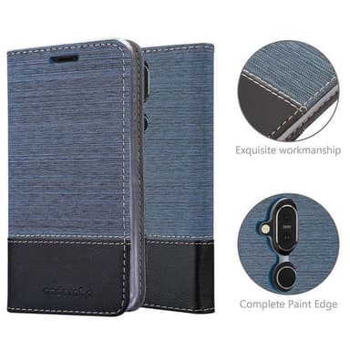 Nokia 7.1 PLUS / X7 Suojakuori Lompakkokotelo (Sininen)