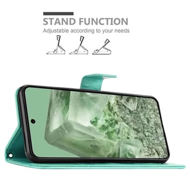 Google Pixel 8 Suojakuori Lompakkokotelo (Turkoosi)