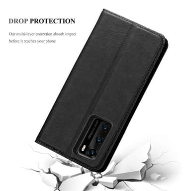 Huawei P40 Suojakuori Lompakkokotelo (Musta)