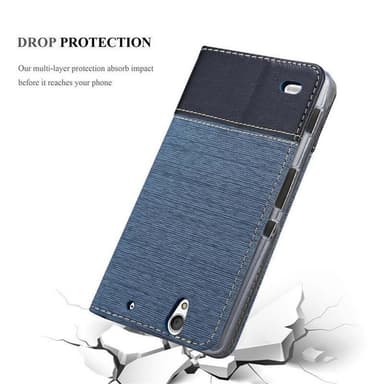 Sony Xperia C4 Suojakuori Lompakkokotelo (Sininen)