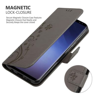 Samsung Galaxy S9 Suojakuori Lompakkokotelo (harmaa)