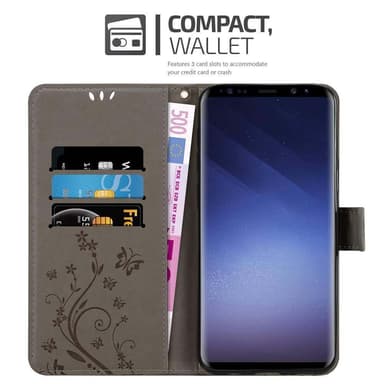 Samsung Galaxy S9 Suojakuori Lompakkokotelo (harmaa)