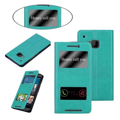 Lompakkokotelo HTC ONE M9 Case (Turkoosi)