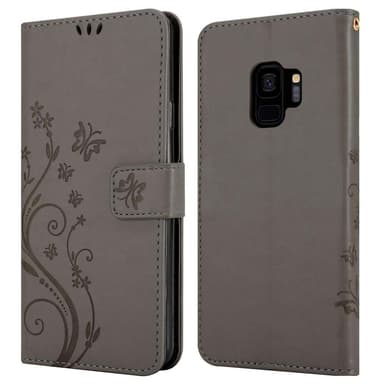 Samsung Galaxy S9 Suojakuori Lompakkokotelo (harmaa)