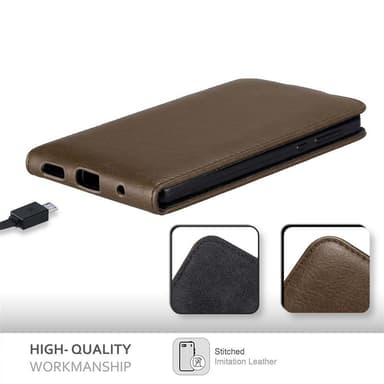 Nokia 6.1 Suojakuori Lompakkokotelo (Ruskea)