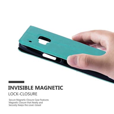 Lompakkokotelo HTC ONE M9 Case (Turkoosi)