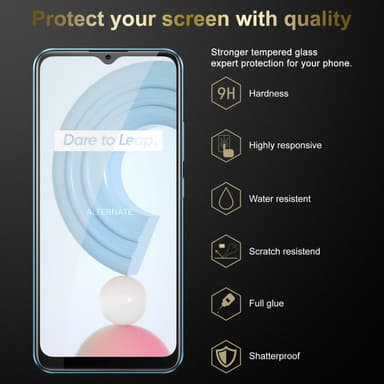 Realme C21 Näytönsuoja Karkaistu lasi Suojakalvo