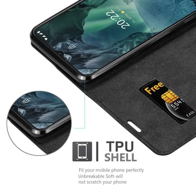 Nokia G11 / G21 Suojakuori Lompakkokotelo (Musta)
