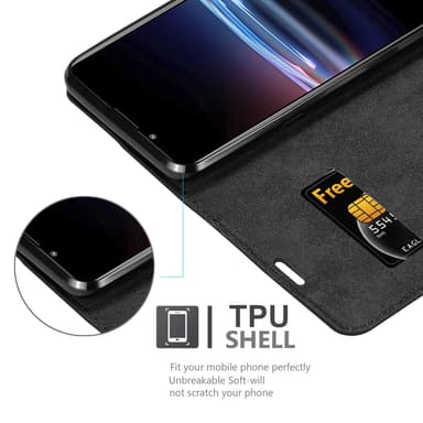 Sony Xperia PRO-I Suojakuori Lompakkokotelo (Musta)