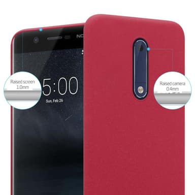 Nokia 5 2017 Suojakuori Kotelo Case (Punainen)