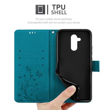 Huawei MATE 20 LITE Suojakuori Lompakkokotelo (Sininen)