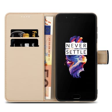 OnePlus 5 Suojakuori Lompakkokotelo (Musta)
