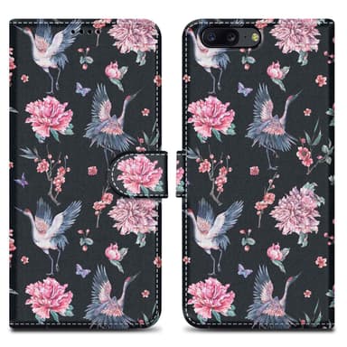 OnePlus 5 Suojakuori Lompakkokotelo (Musta)