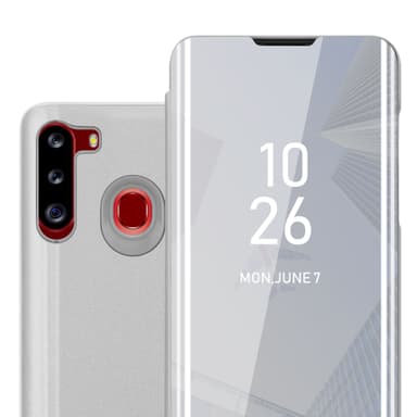 Suojakuori Samsung Galaxy A21 Lompakkokotelo (Hopea)