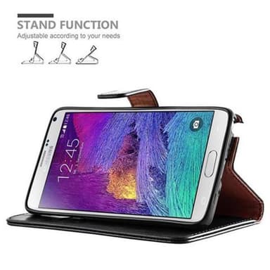 Samsung Galaxy NOTE 4 Suojakuori Lompakkokotelo (Musta)