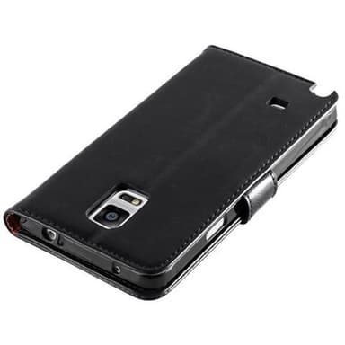 Samsung Galaxy NOTE 4 Suojakuori Lompakkokotelo (Musta)