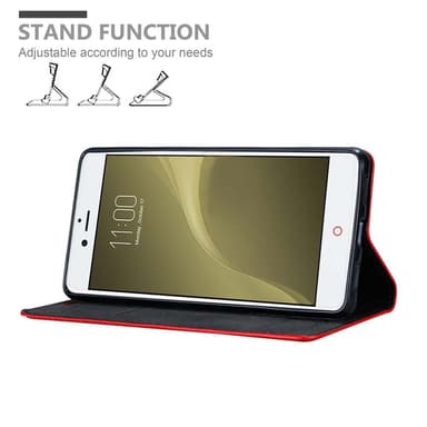 ZTE Nubia Z11 Suojakuori Lompakkokotelo (Punainen)