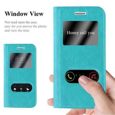 Lompakkokotelo Samsung Galaxy S3 MINI Case (Turkoosi)