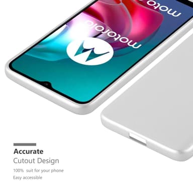 Motorola MOTO G10 / G30 Suojakuori Kotelo (Hopea)