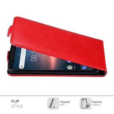Nokia 8 Sirocco Suojakuori Lompakkokotelo (Punainen)