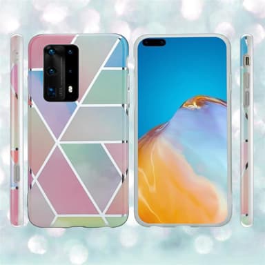 Huawei P40 Suojakuori Lompakkokotelo (Vaaleanpunainen)