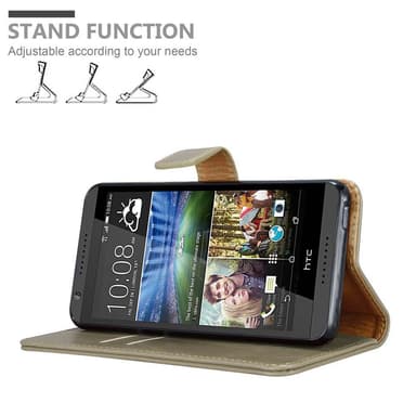 HTC Desire 820 Suojakuori Lompakkokotelo (Ruskea)