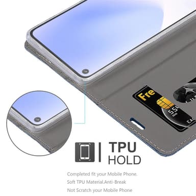 Google PIXEL 5 XL Suojakuori Lompakkokotelo (Sininen)
