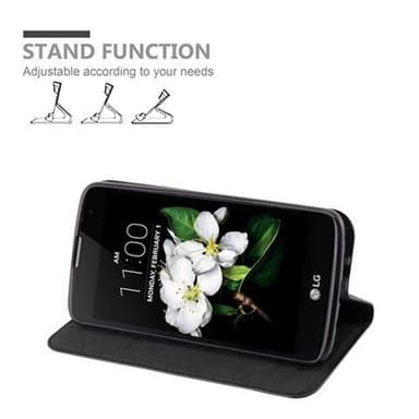 LG K7 2017 Suojakuori Lompakkokotelo (Musta)