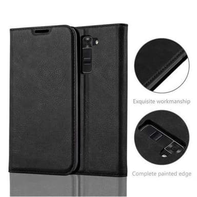 LG K7 2017 Suojakuori Lompakkokotelo (Musta)
