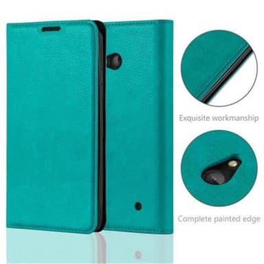 Nokia Lumia 640 Suojakuori Lompakkokotelo (Turkoosi)