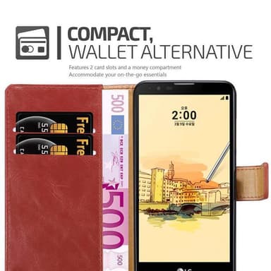 LG STYLUS 2 Suojakuori Lompakkokotelo (Punainen)