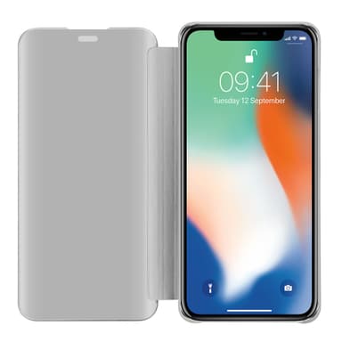 Suojakuori iPhone X / XS Lompakkokotelo (Hopea)