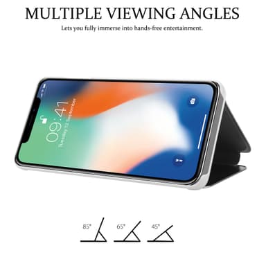 Suojakuori iPhone X / XS Lompakkokotelo (Hopea)