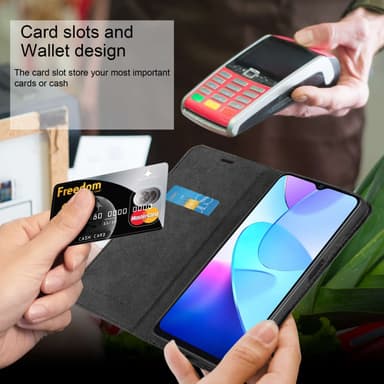 Oukitel C31 Suojakuori Lompakkokotelo (Musta)