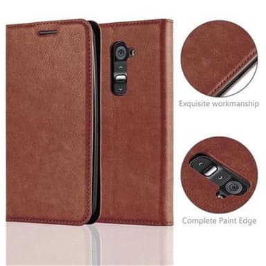 LG G2 Suojakuori Lompakkokotelo (Ruskea)