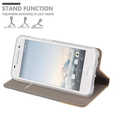 HTC ONE A9 Suojakuori Lompakkokotelo (harmaa)