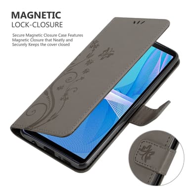 Sony Xperia 10 III Suojakuori Lompakkokotelo (harmaa)