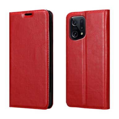 Oppo FIND X5 Suojakuori Lompakkokotelo (Punainen)