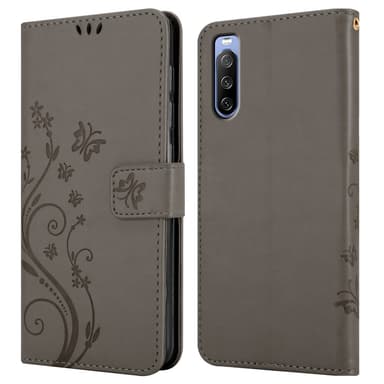 Sony Xperia 10 III Suojakuori Lompakkokotelo (harmaa)