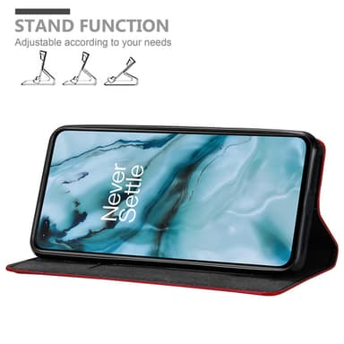 OnePlus Nord Suojakuori Lompakkokotelo (Punainen)