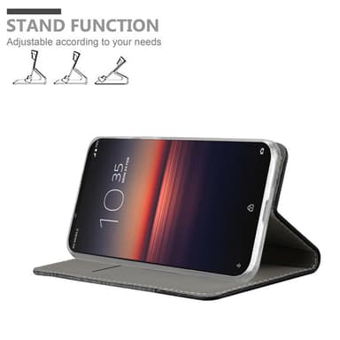 Sony Xperia 1 II Suojakuori Lompakkokotelo (harmaa)