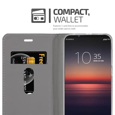 Sony Xperia 1 II Suojakuori Lompakkokotelo (harmaa)