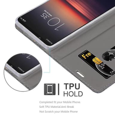 Sony Xperia 1 II Suojakuori Lompakkokotelo (harmaa)