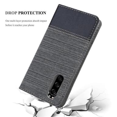 Sony Xperia 1 II Suojakuori Lompakkokotelo (harmaa)